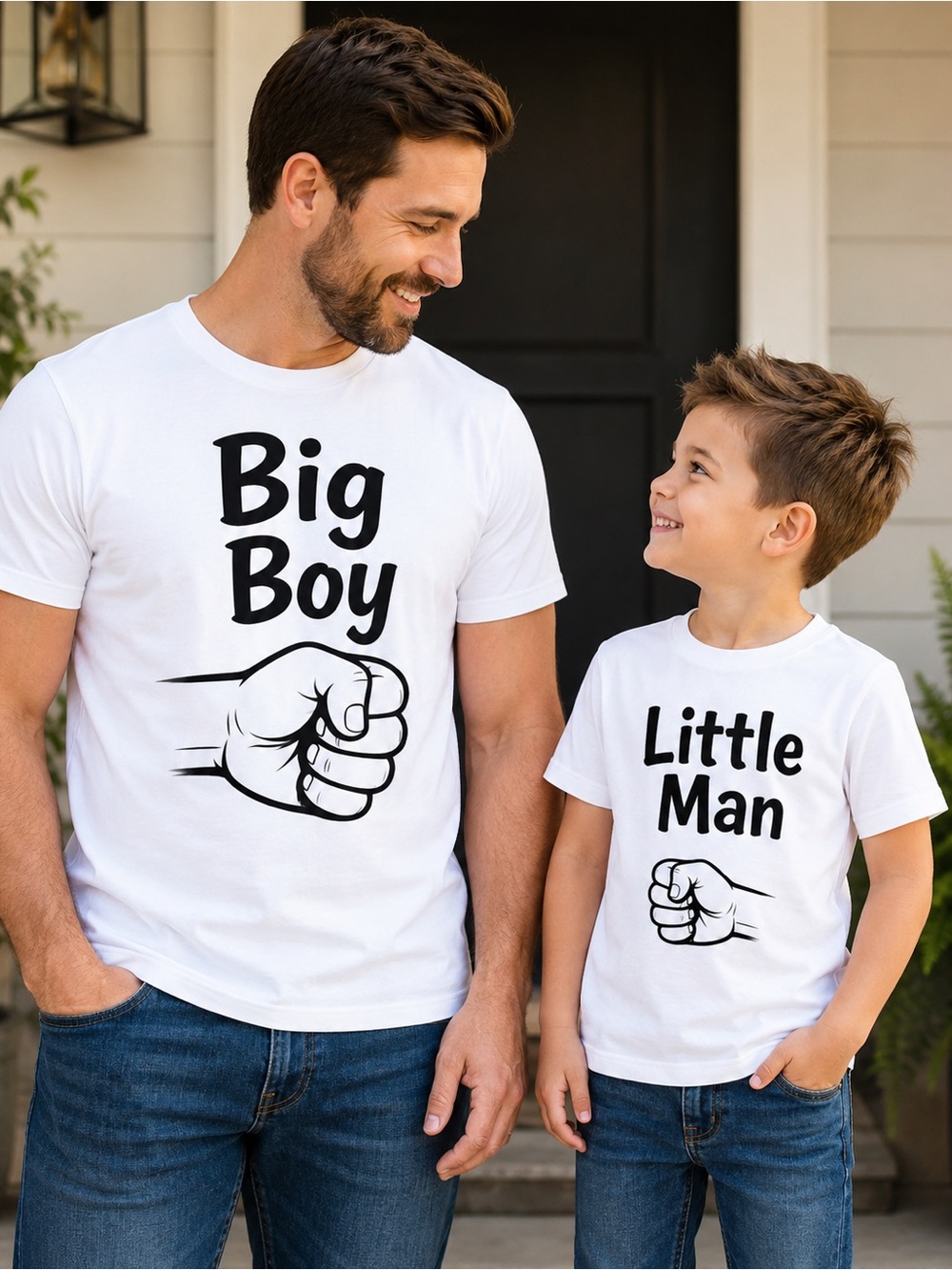 ADULT SHIRT ONLY
Big Boy White - Little Man